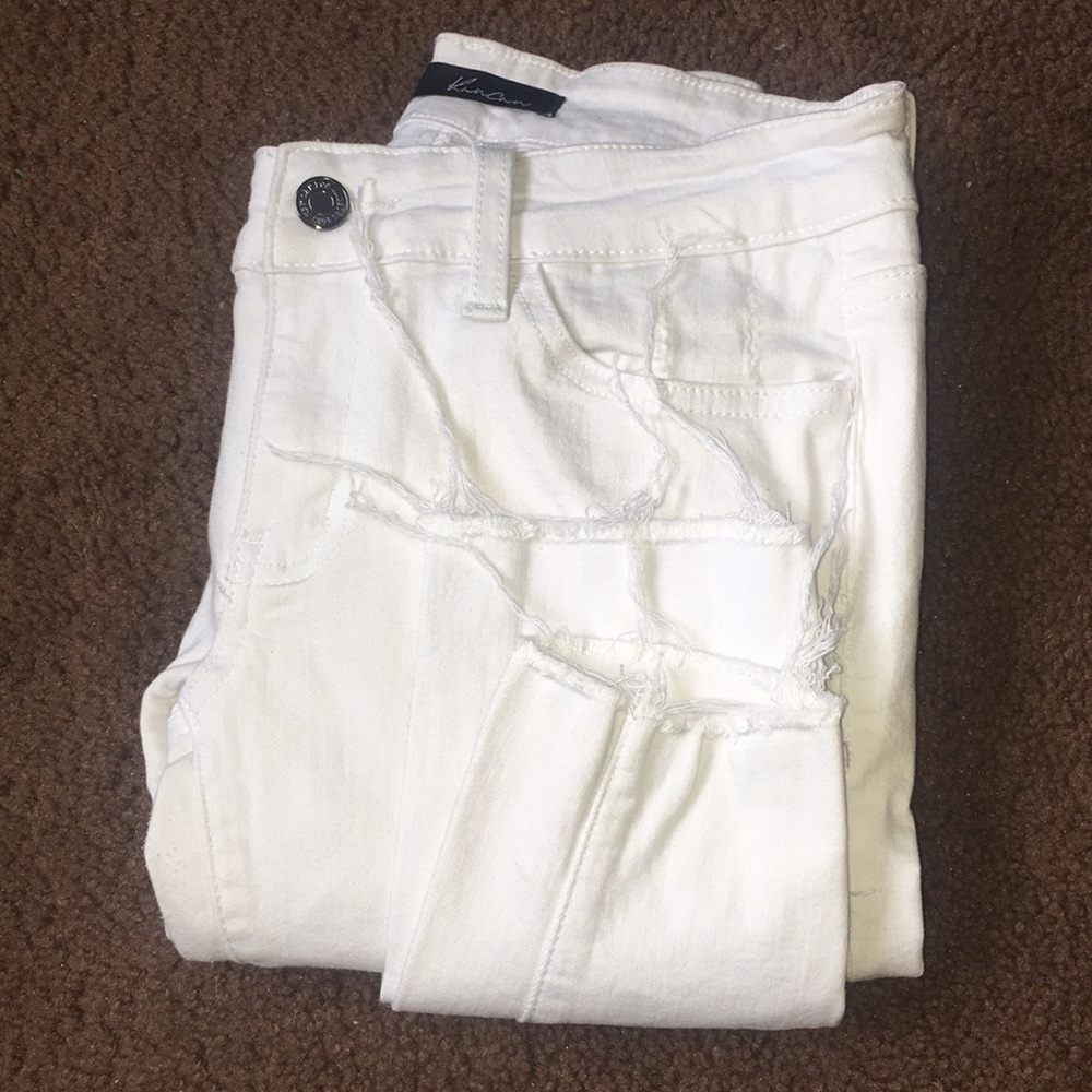 White Distressed KanCan Skinny Denim